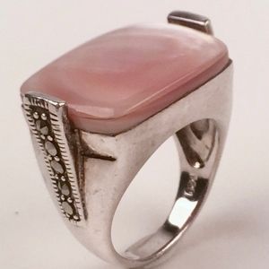 Pink Mother of Pearl & Sterling Ring